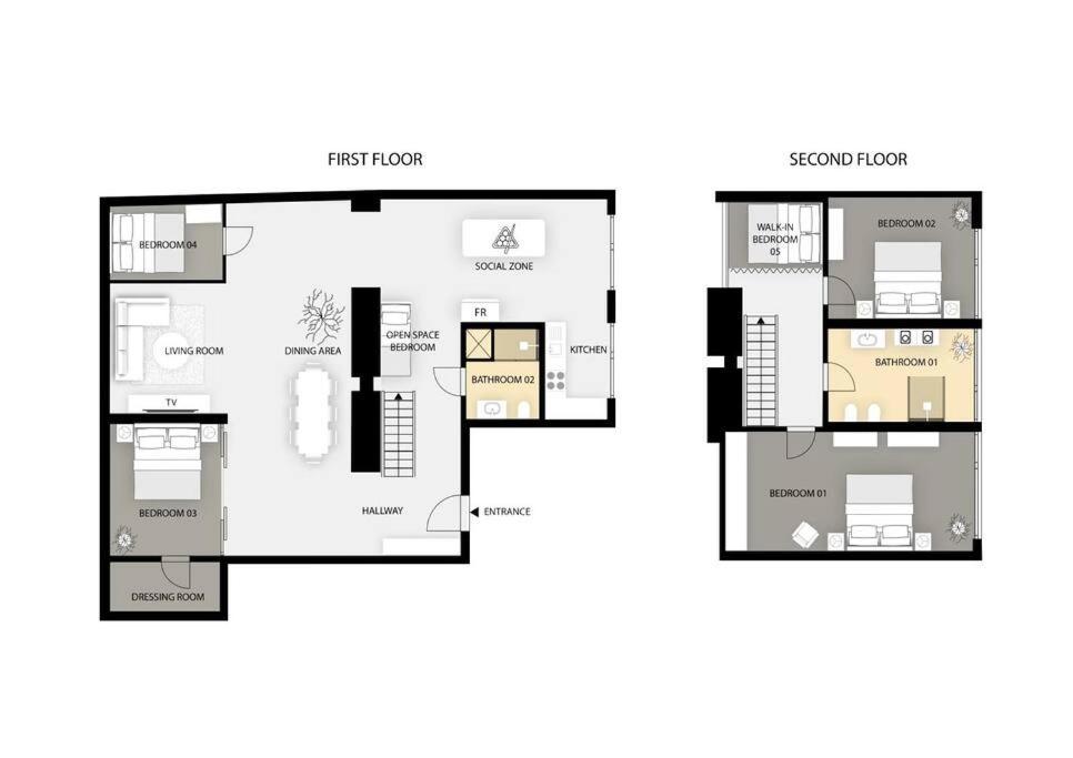 Appartamento 5br+2bath Old Town Industrial Penthouse, A/c *